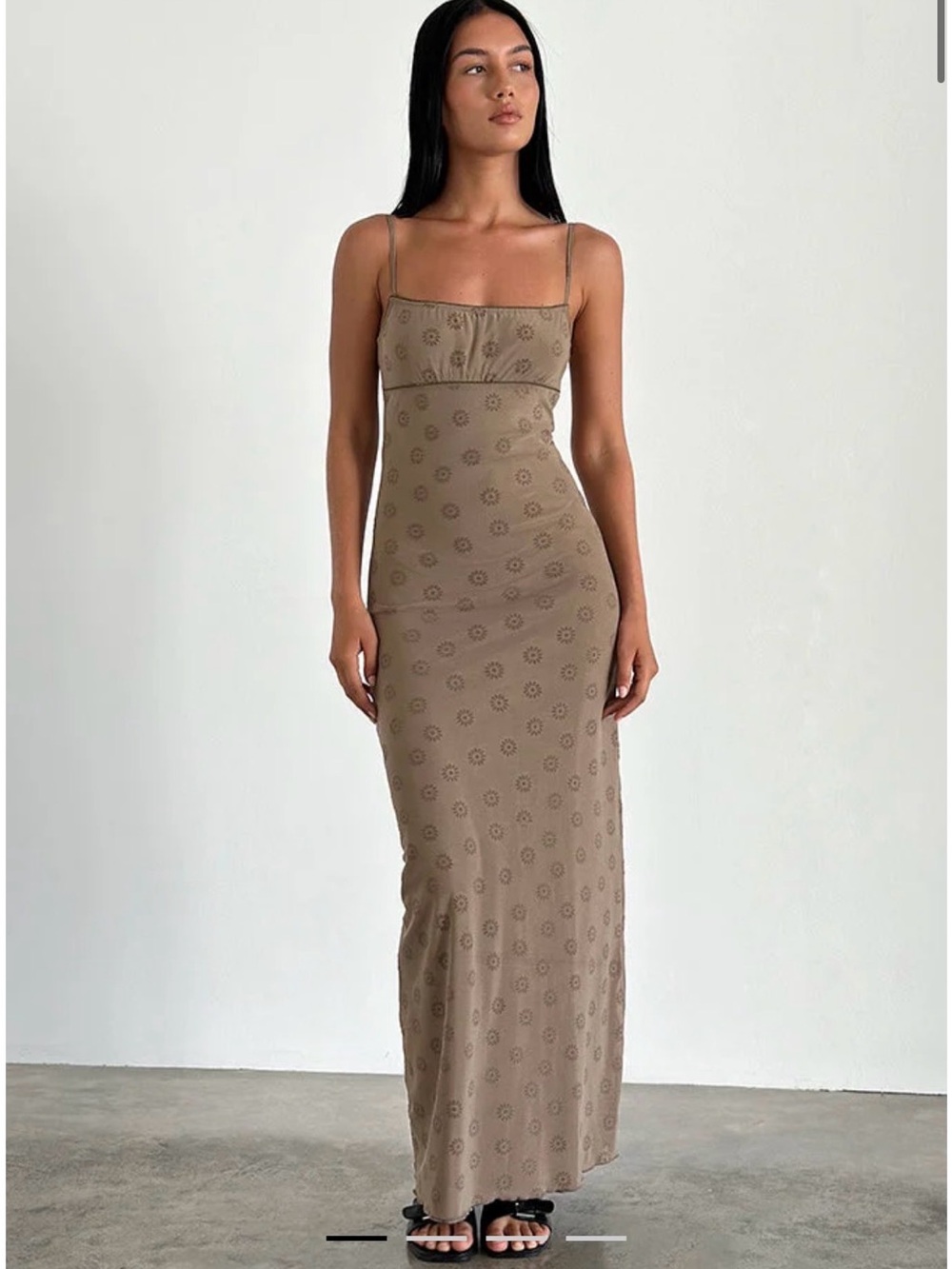 Motel Rocks Taupe Floral Maxi Dress